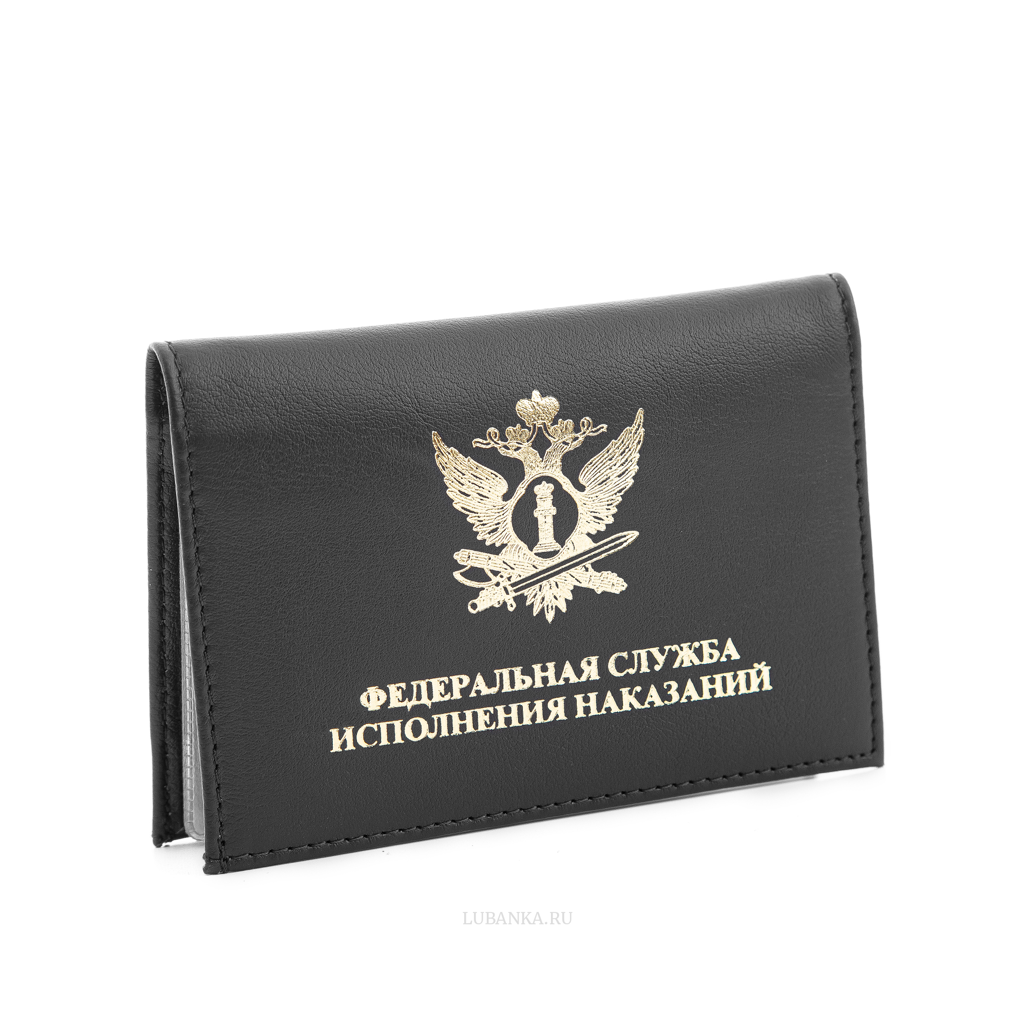 Обложка для автодокументов и удостоверения ФСИН с жетоном черная